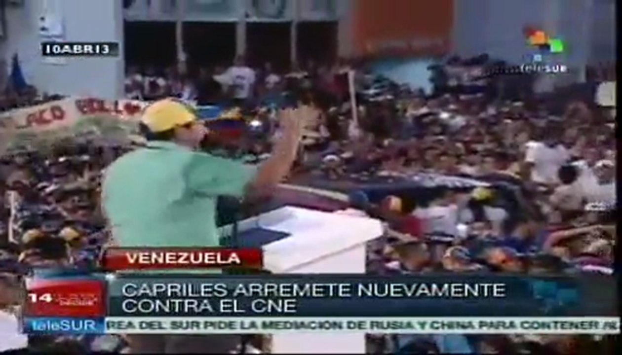 Capriles arremete nuevamente contra el CNE