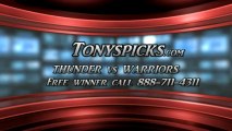 Golden St Warriors versus Oklahoma City Thunder Pick Prediction NBA Pro Basketball Lines Odds Preview 4-11-2013