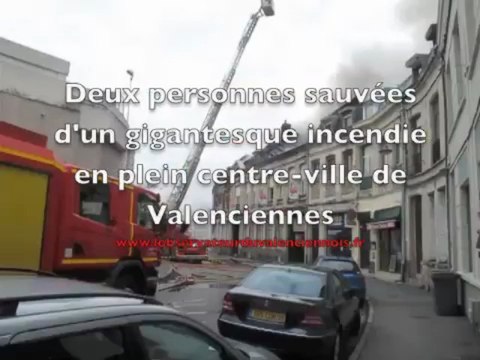 Spectaculaire incendie dans le centre-ville de Valenciennes : deux personnes âgées sauvées des flammes
