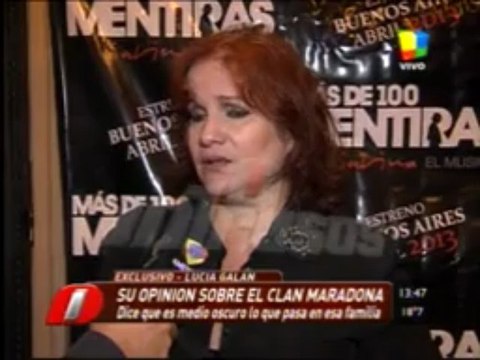 LUCÍA GALÁN HABLÓ DE MARADONA