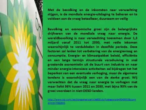 MADRID HOLDINGS, BP De energie-uitdaging