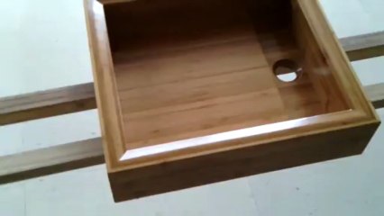 Bamboo Sink - Rectangular bamboo vessel sink