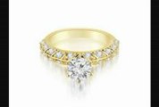 1.6 Ct Antique Round Cut Diamond Engagement Ring In 14k Yellow Gold (hi Color, I1 Clarity)