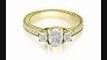 1.5 Ct Antique Three Stone Oval Diamond Engagement Ring In 14k Yellow Gold (hi Color, I1 Clarity)