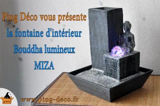 Fontaine d'interieur Bouddha MIZA disponible sur WWW.PING-DECO.FR