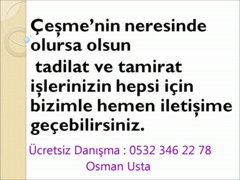 Çeşmede Tadilat İşleri, Çeşmede Yazlık Tadilatı, Çeşmede Komple Tadilat