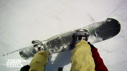 Snowboarder causes avalanche