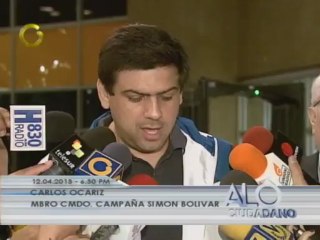 Ocariz: No es posible que el canal oficial rompa con las leyes por pura desesperación