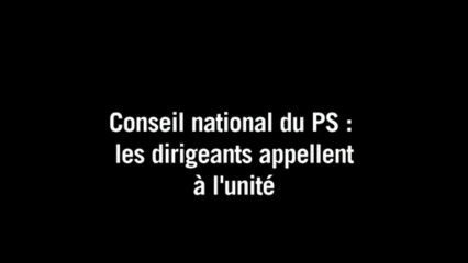 Conseil national du PS: les dirigeants appellent à l'unité