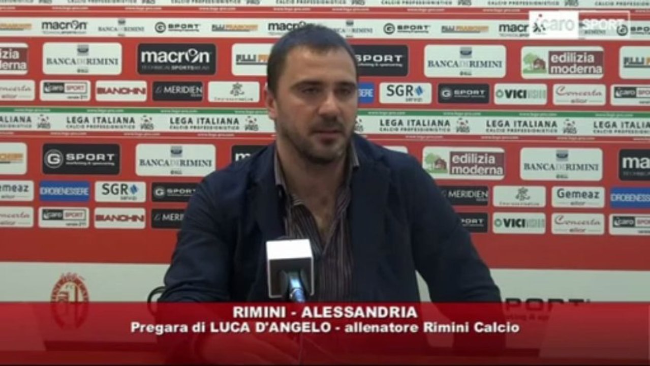 Icaro Sport. Rimini-Alessandria, la vigilia del tecnico Luca D'Angelo