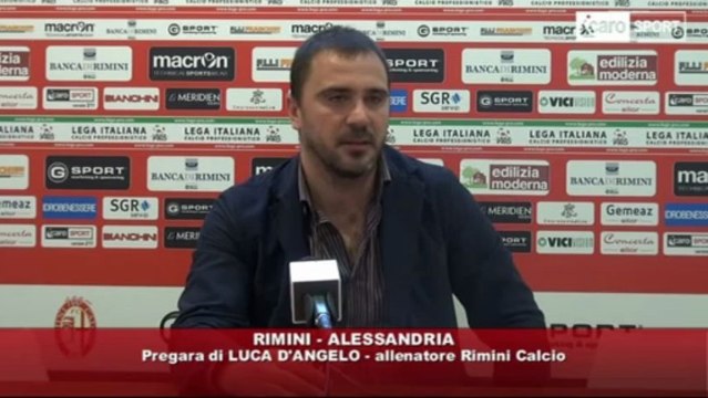 Icaro Sport. Rimini-Alessandria, la vigilia del tecnico Luca D'Angelo