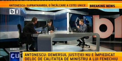 Crin Antonescu la B1TV - cu  Dan Tapalaga si Nelu Barbu, "Discutia saptamanii"