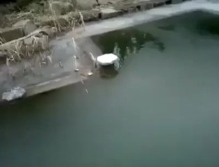 Guy Jumps In Frozen Pool