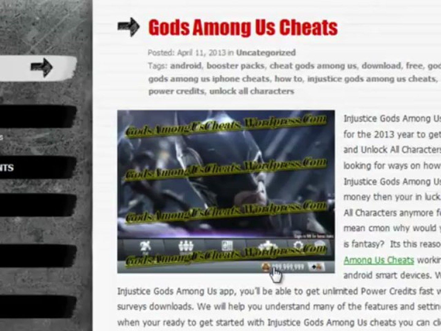 ⁣Gods Among Us Skins Cheat, Updated All IOS V1.1 Gods Among Us Skins Unlock Cheat