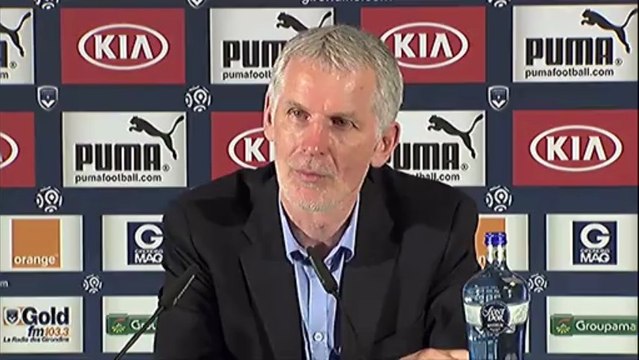 Conférence de presse Girondins de Bordeaux - Montpellier Hérault SC : Francis GILLOT (FCGB) - René GIRARD (MHSC) - saison 2012/2013