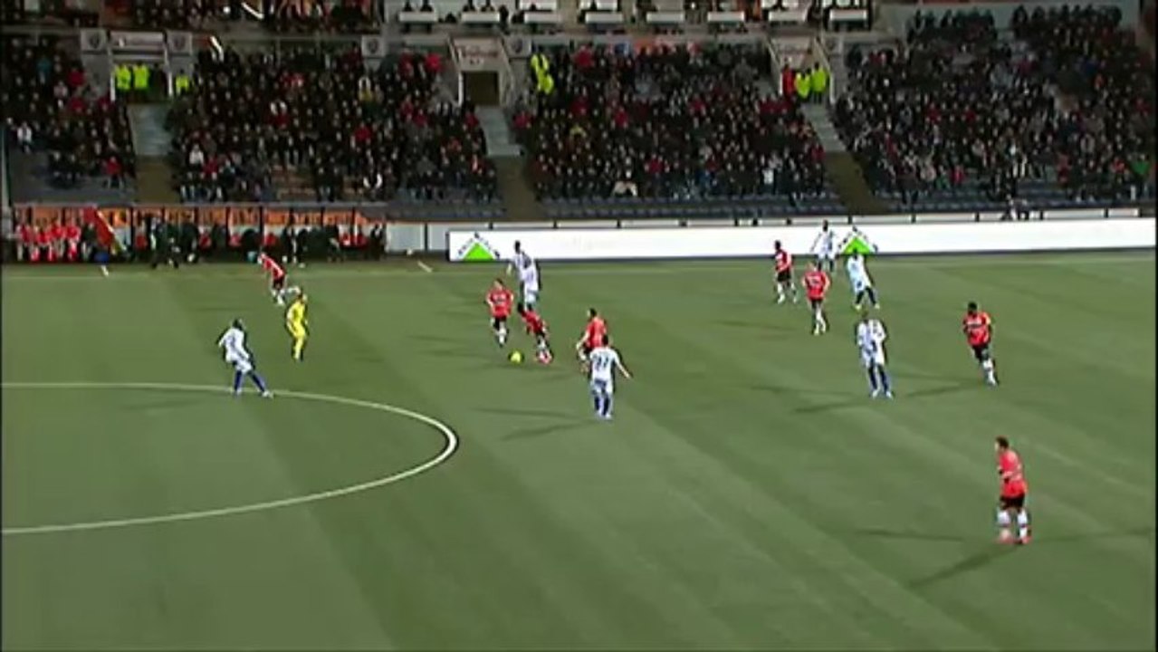 But Jérémie ALIADIERE (75ème) - FC Lorient - SC Bastia (4-1) - saison 2012/2013