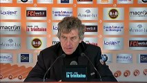 Conférence de presse FC Lorient - SC Bastia : Christian  GOURCUFF (FCL) - Frédéric HANTZ (SCB) - saison 2012/2013