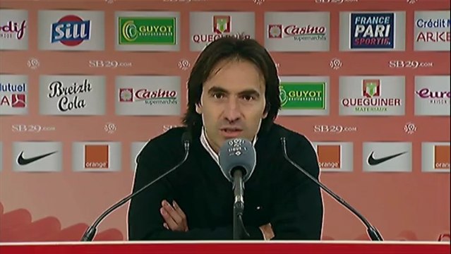Conférence de presse Stade Brestois 29 - Stade de Reims : (SB29) - Hubert FOURNIER (SdR) - saison 2012/2013