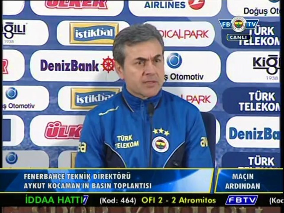Fenerbahçe 1-0 Eskişehirspor - Aykut Kocaman'ın Basın Toplantısı FB TV