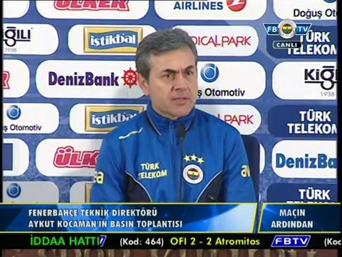 Fenerbahçe 1-0 Eskişehirspor - Aykut Kocaman'ın Basın Toplantısı FB TV