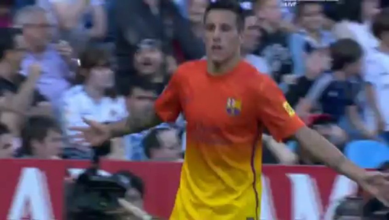 اهداف مباراة برشلونة وريال سرقسطة 3-0 تعليق حفيظ دراجي 2013