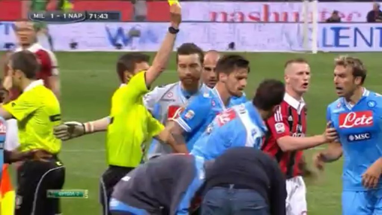 Чемпионат Италии 2012-2013 32 тур Милан-Наполи 2 тайм