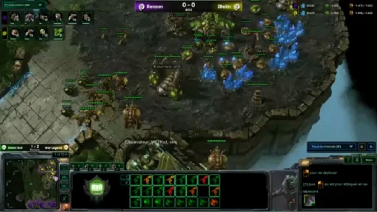 [Nvo] ZBelin (Z) VS [WL] Renzan (Z) - 1ere game BO3 pandaria playday #2
