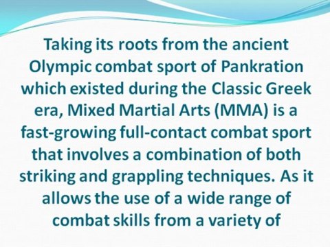 Modern Combat Sports A Brief Background on Mixed Martial Arts