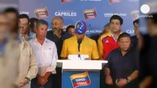 L'OPPOSANT VENEZUELIEN CONTESTE LES RESULTAT DES ELECTIONS.