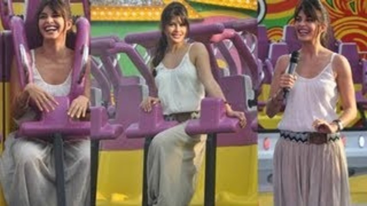 Jacqueline Fernandez Unveils A Top Spin Ride @ Essel World
