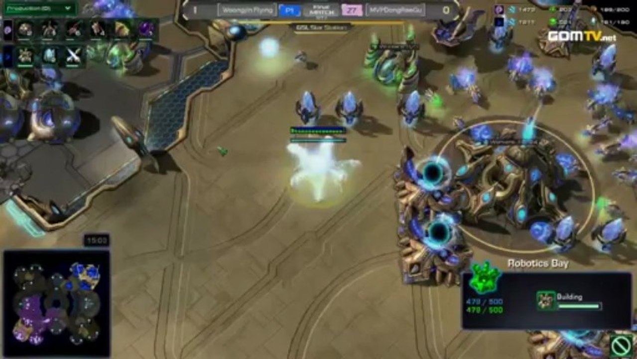 2013 GSL S2 CodeS Ro32 Woongjin_Flying[P] vs MVP_DongRaeGu[Z] Set2