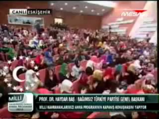 Prof. Dr. Haydar Baş'ın Eskişehir konuşmasının tamamı 26,1,2013