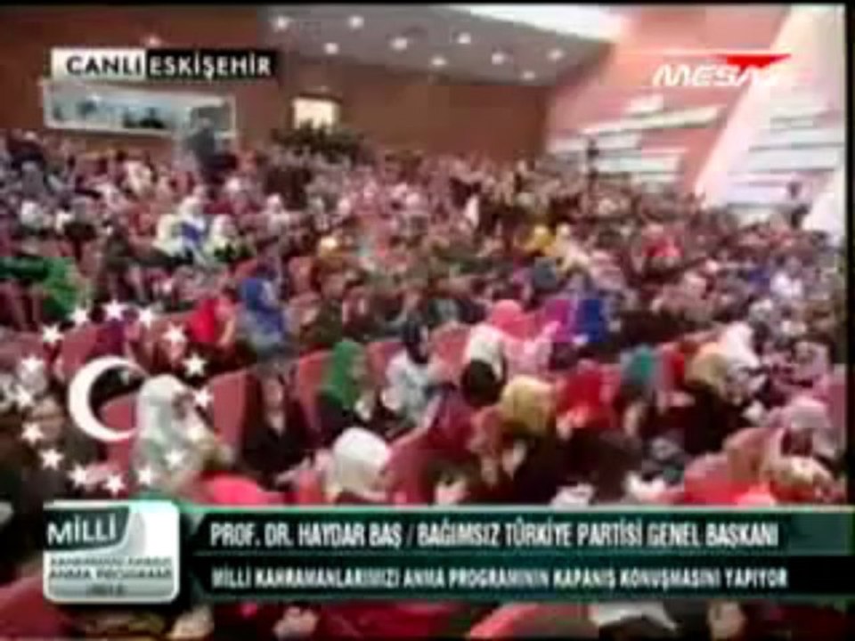 Prof. Dr. Haydar Baş'ın Eskişehir konuşmasının tamamı 26,1,2013