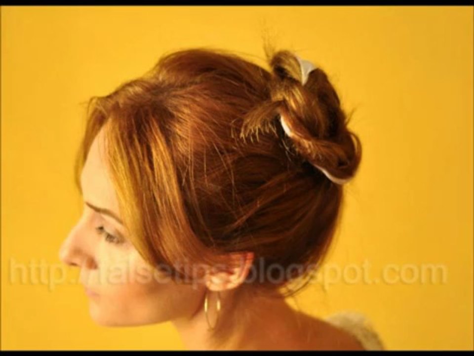 Doğal topuz yapımı Natural Wedding Bridal Hair Bun