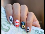 İskambil Kağıdı Desenli Manikür Poker Playing Cards Nail Art