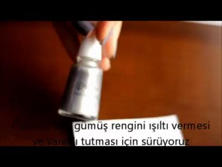 Altın Varak Manikür Gold paper metalic lilac