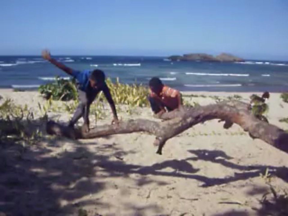The street boys playing at Big Lee's Beach Bar in Puerto Plata, D.R.