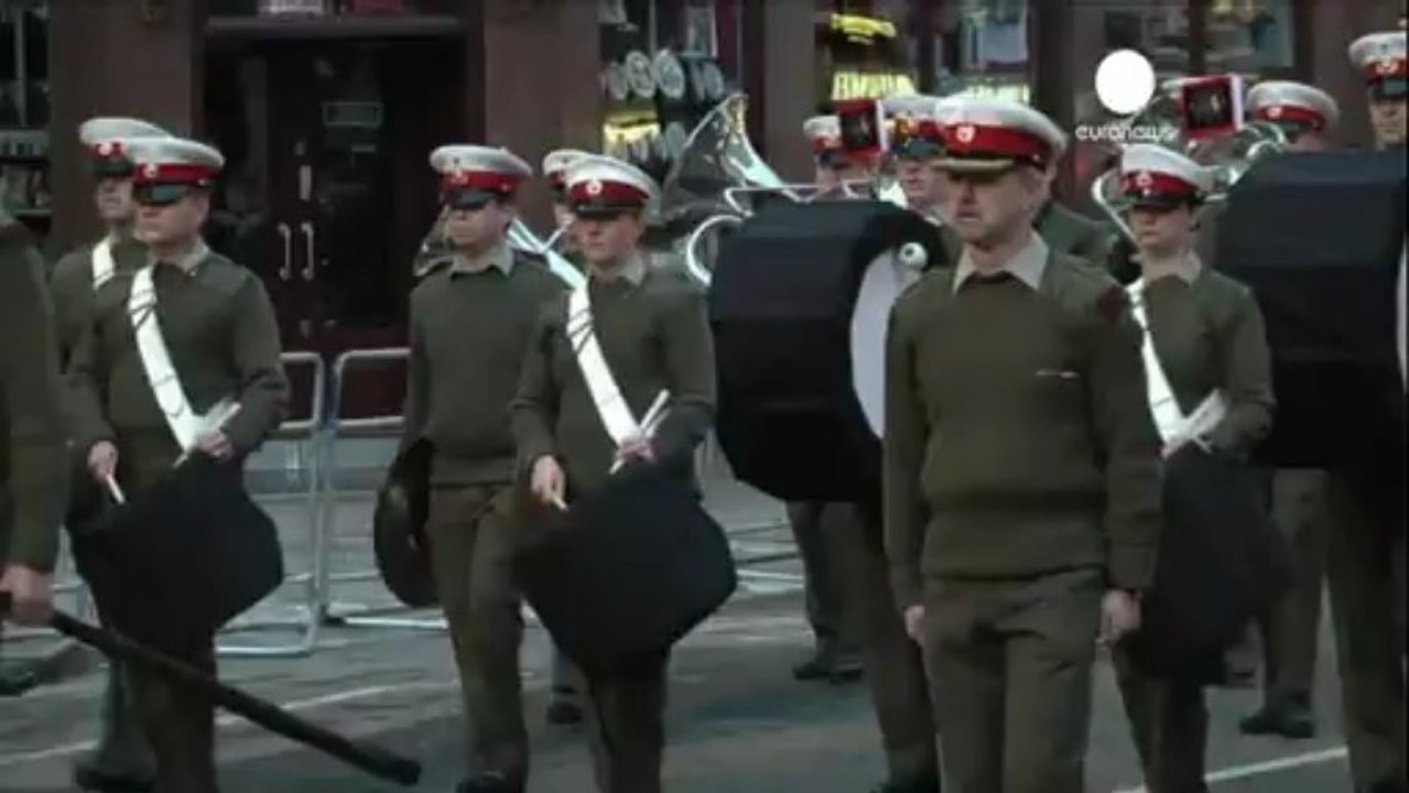 Ensayo general en Londres para el funeral de Thatcher