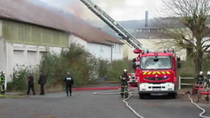 incendie de l'ancienne usine Smurfit à Vernon