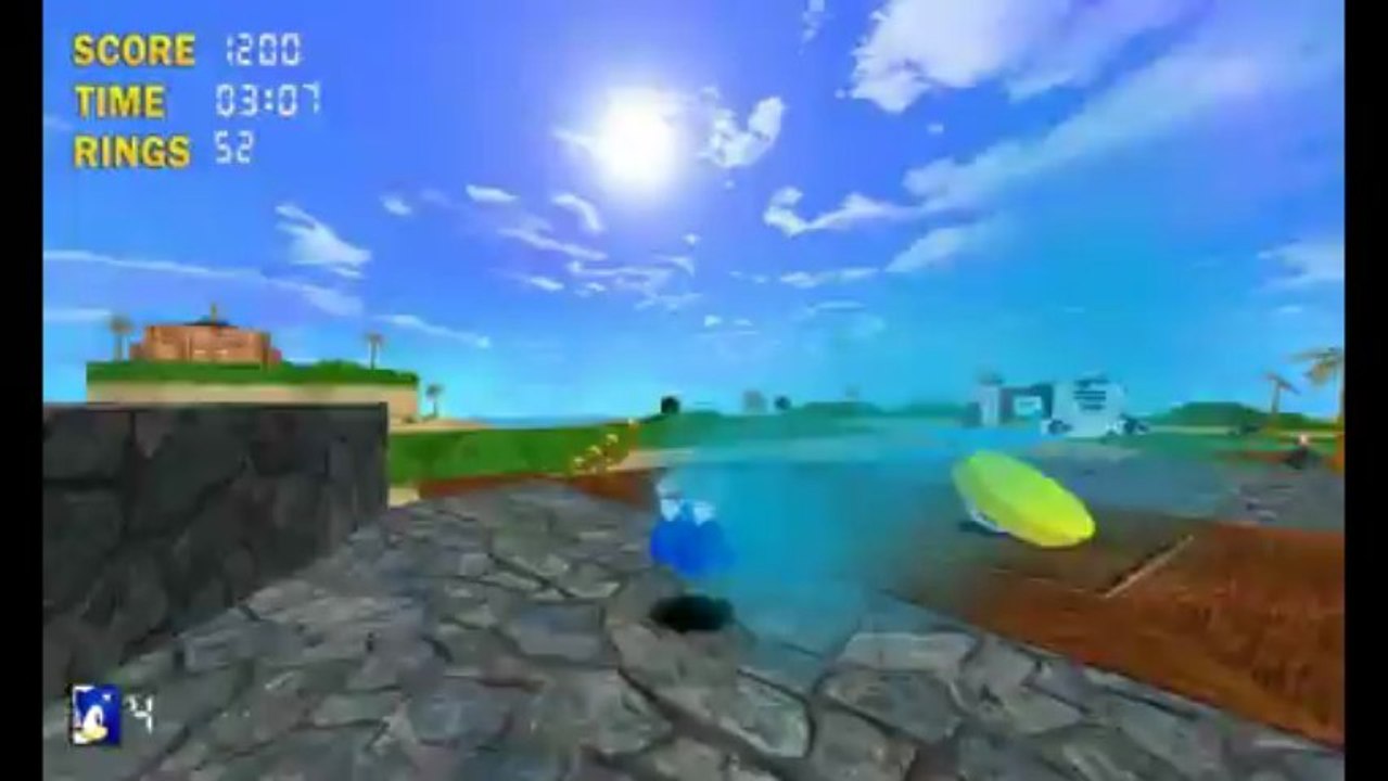 sonic the hedgehog 3D ( fan game ) mes impresion