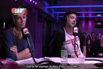 Julie se fait asperger de blanc d'oeuf sur la tête ! - C'Cauet sur NRJ