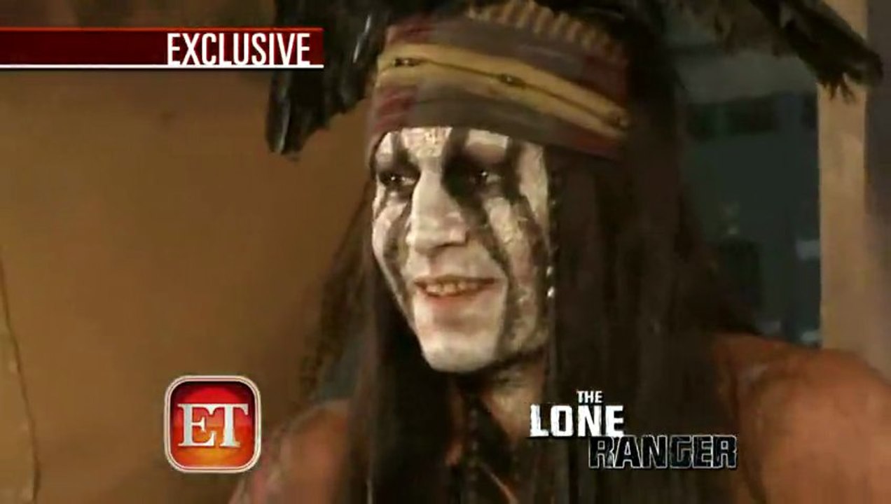 On the set of The Lone Ranger- ET video