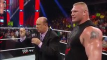 Brock Lesnar attacks 3MB; Paul Heyman proposes a Steel Cage Match against Triple H - RAW 04.15.13