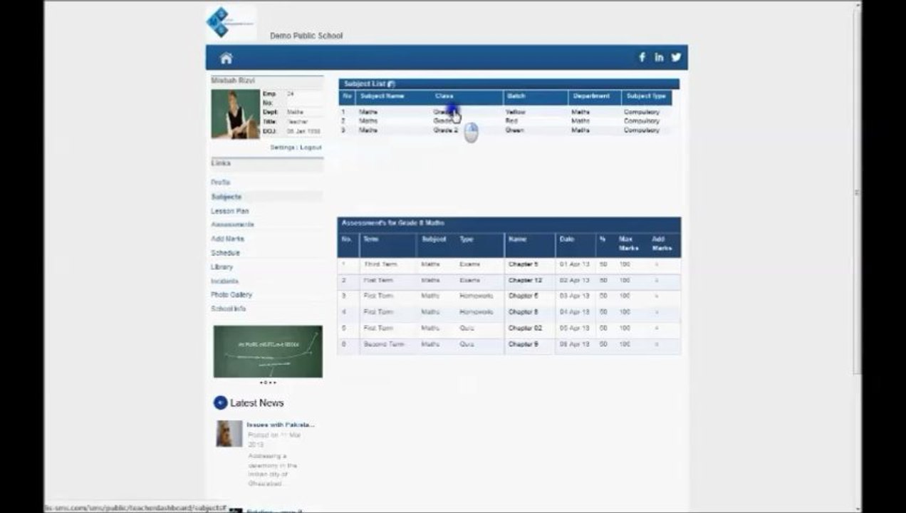 Teachers Dashboard
