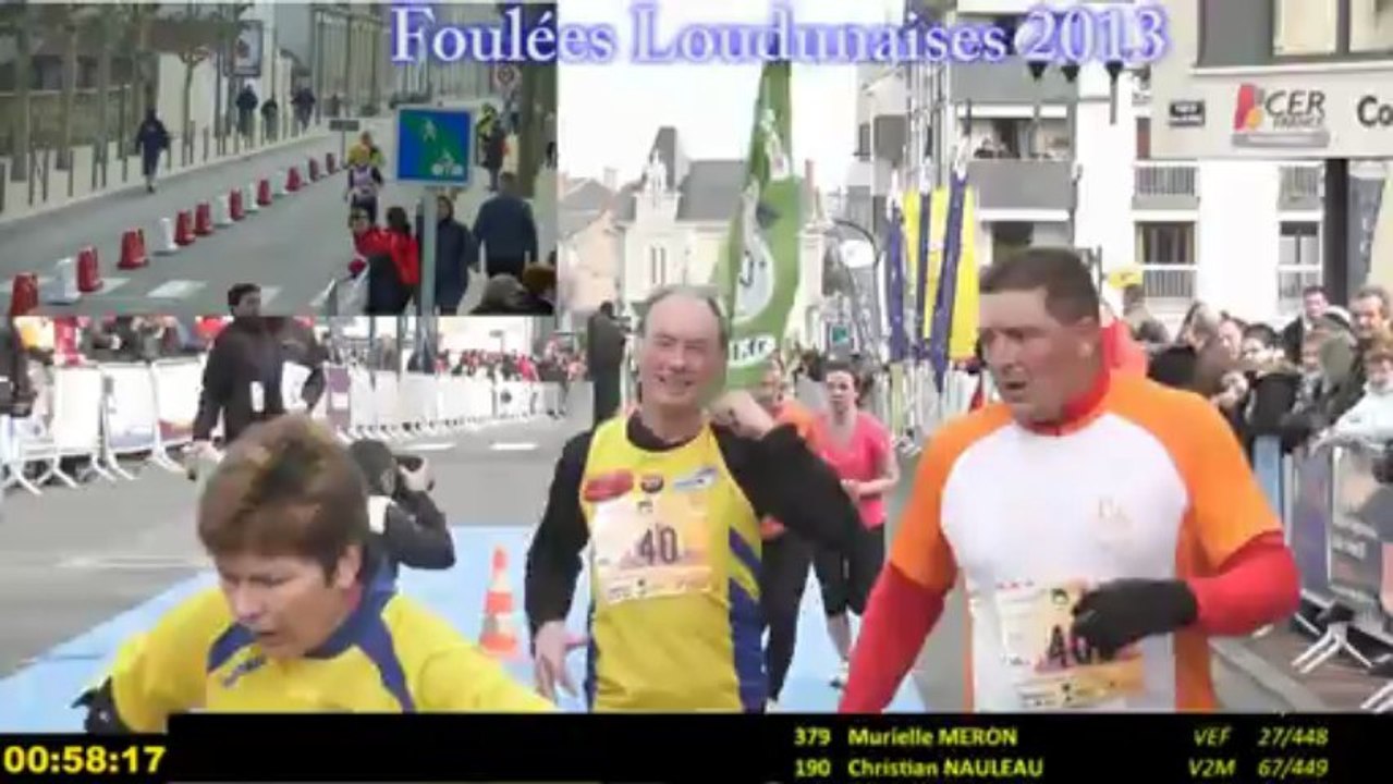 Arrivées 2013 10km (après 47') Foulées Loudunaises