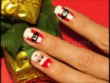 Yılbaşı Noel Baba Manikürü Oje Uygulama Christmas Nails Santra Claus_2