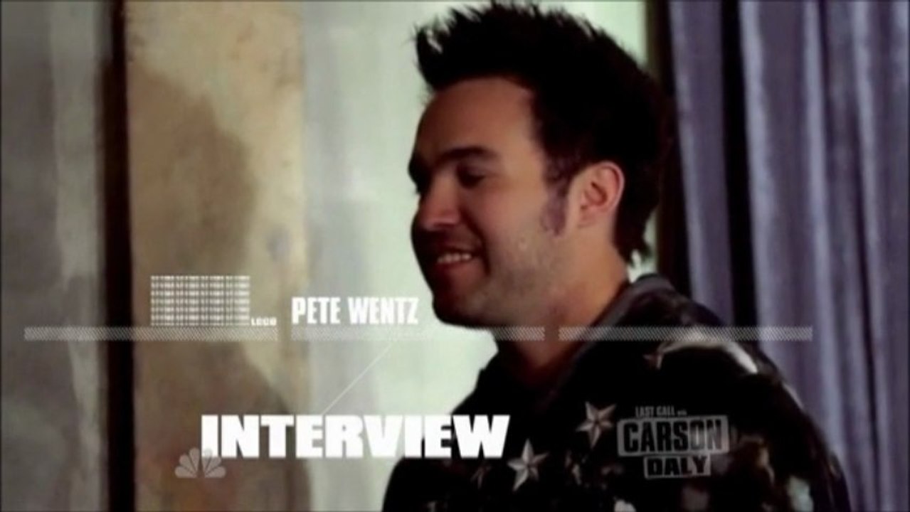 Pete Wentz interview on Carson Daly 4/2/2013
