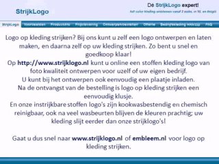 Logo op kleding strijken