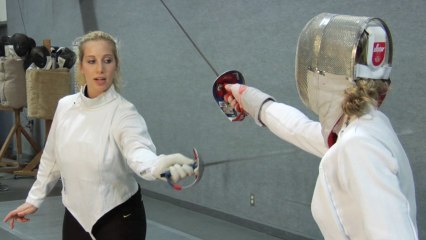 Fencing tips: Sweeping hit to the chest with Mariel Zagunis