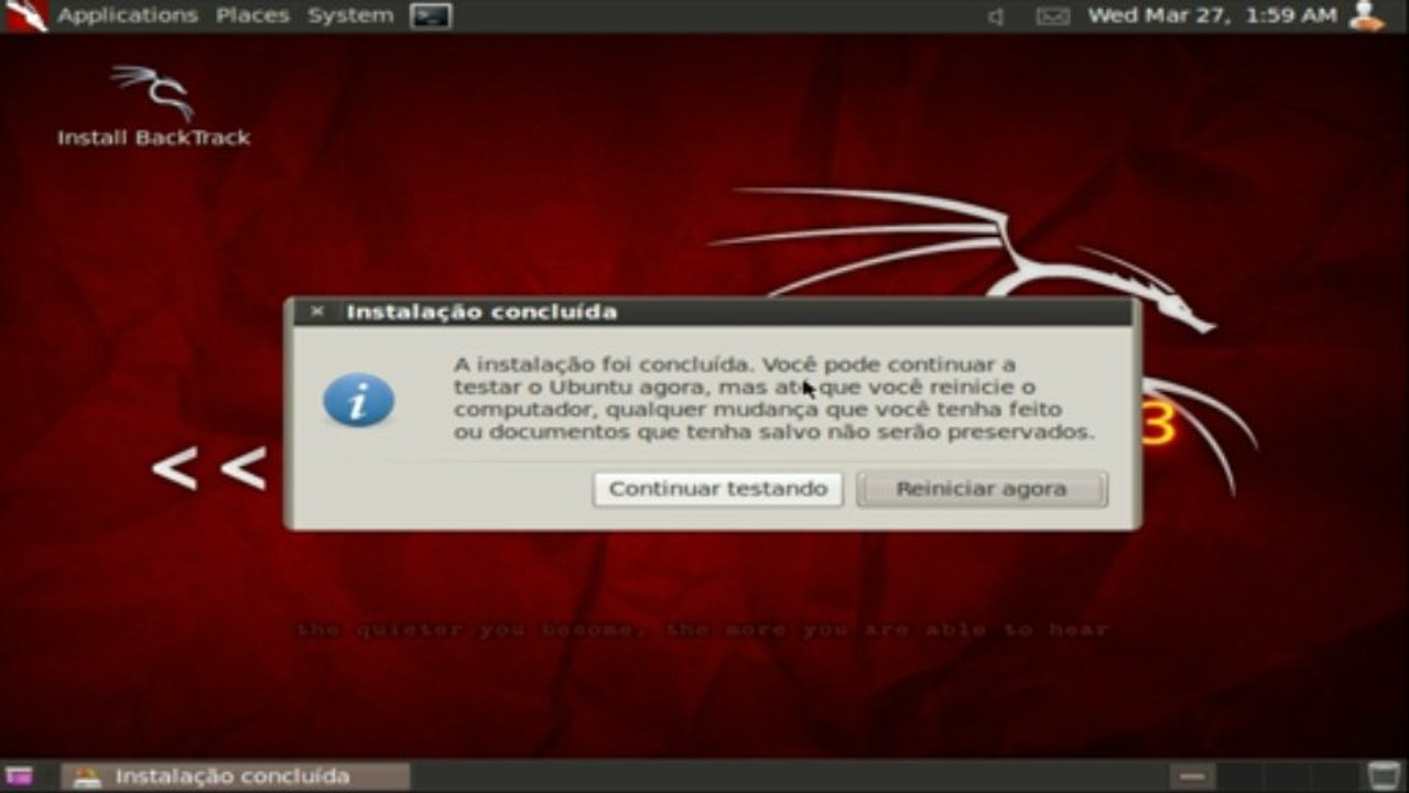 Como instalar o Back Track - Chuck_Kill